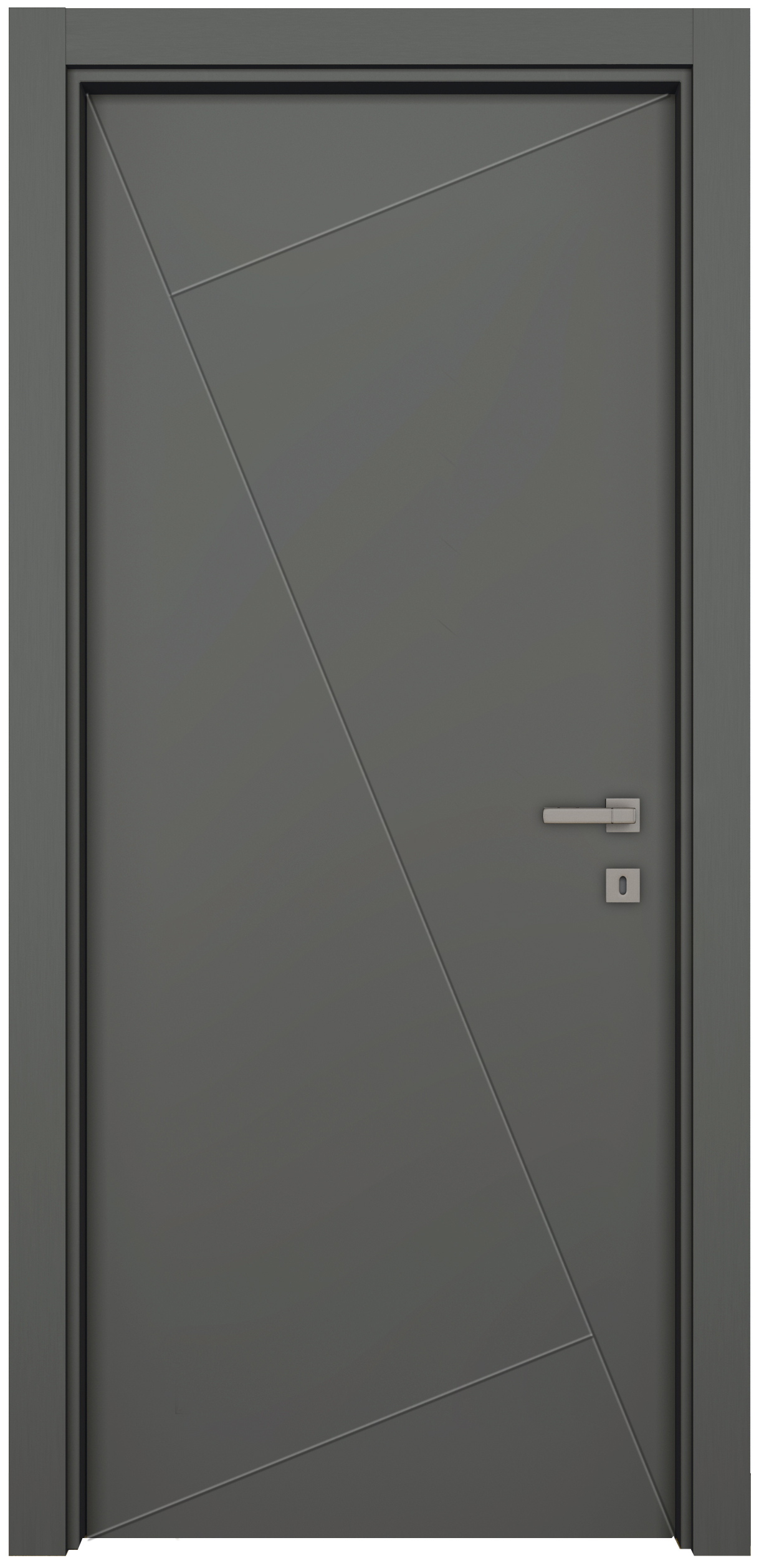 Usa interior VARIO Yildiz, fara geam, stanga, MDF, 76.6 x 202.3 cm, antracit