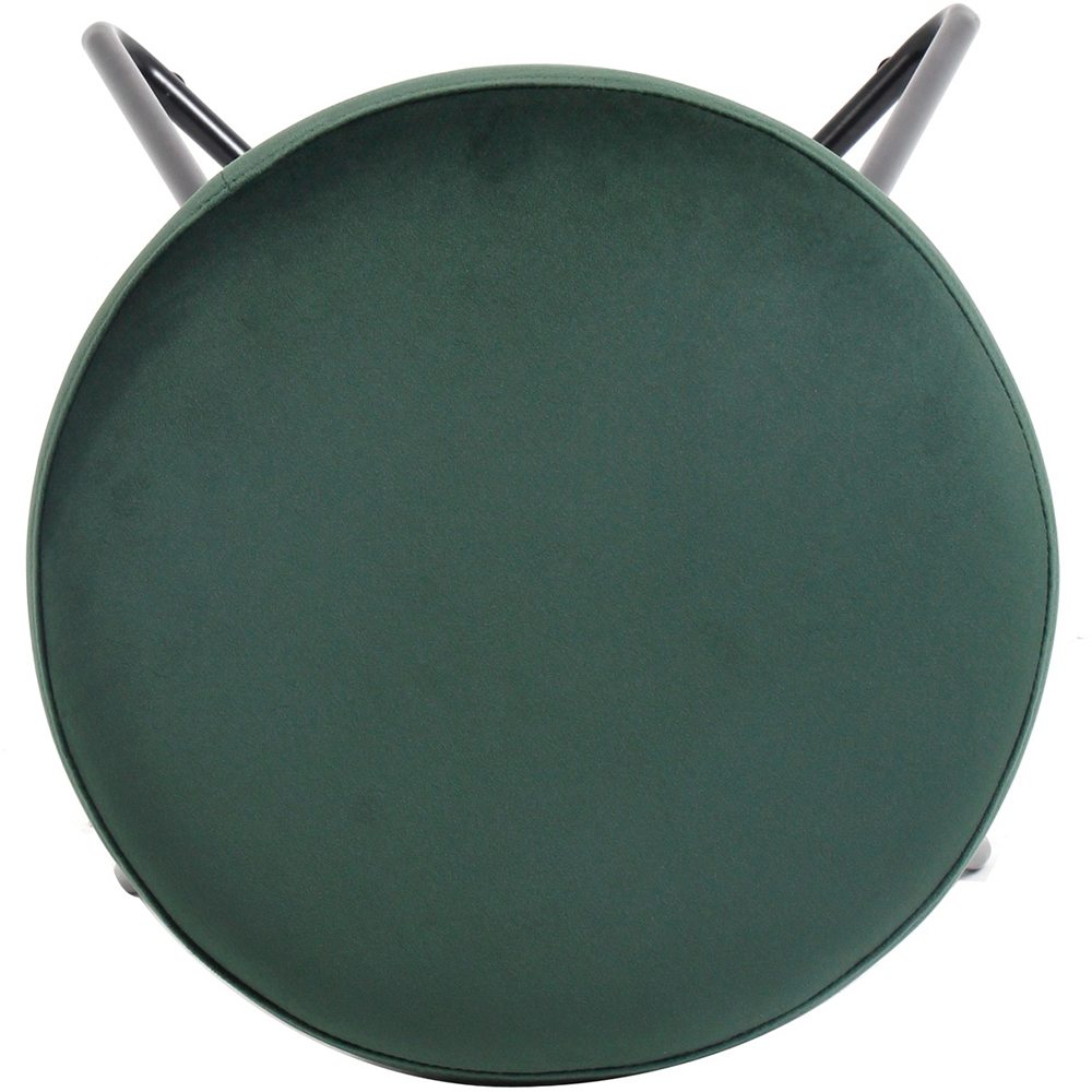 Taburet Turio, 40 x 48 cm, catifea, verde
