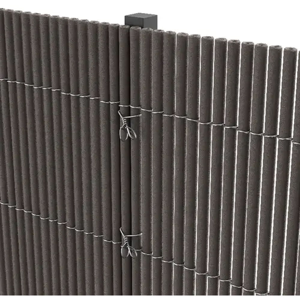 Gard artificial decor KLIKSTROM, 300 x 150cm, PVC, gri