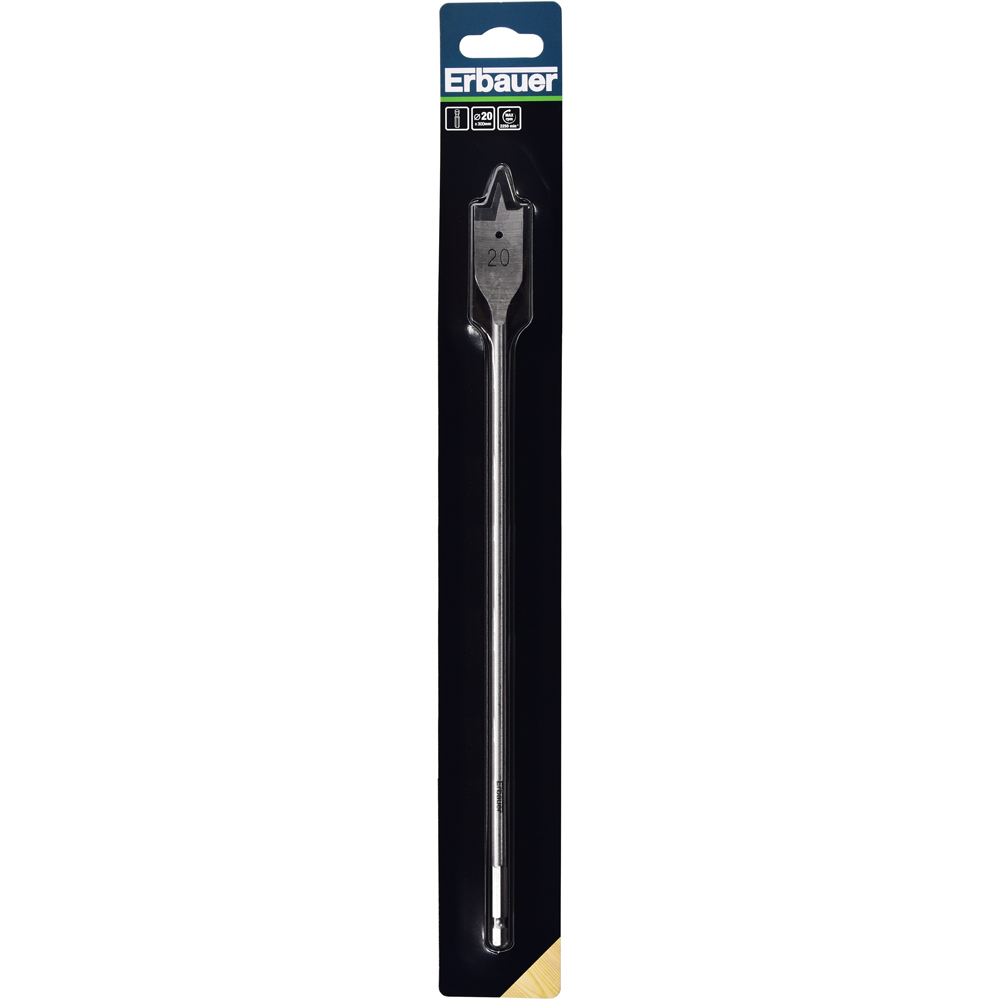 Burghiu plat lemn Erbauer, 20 x 300 mm