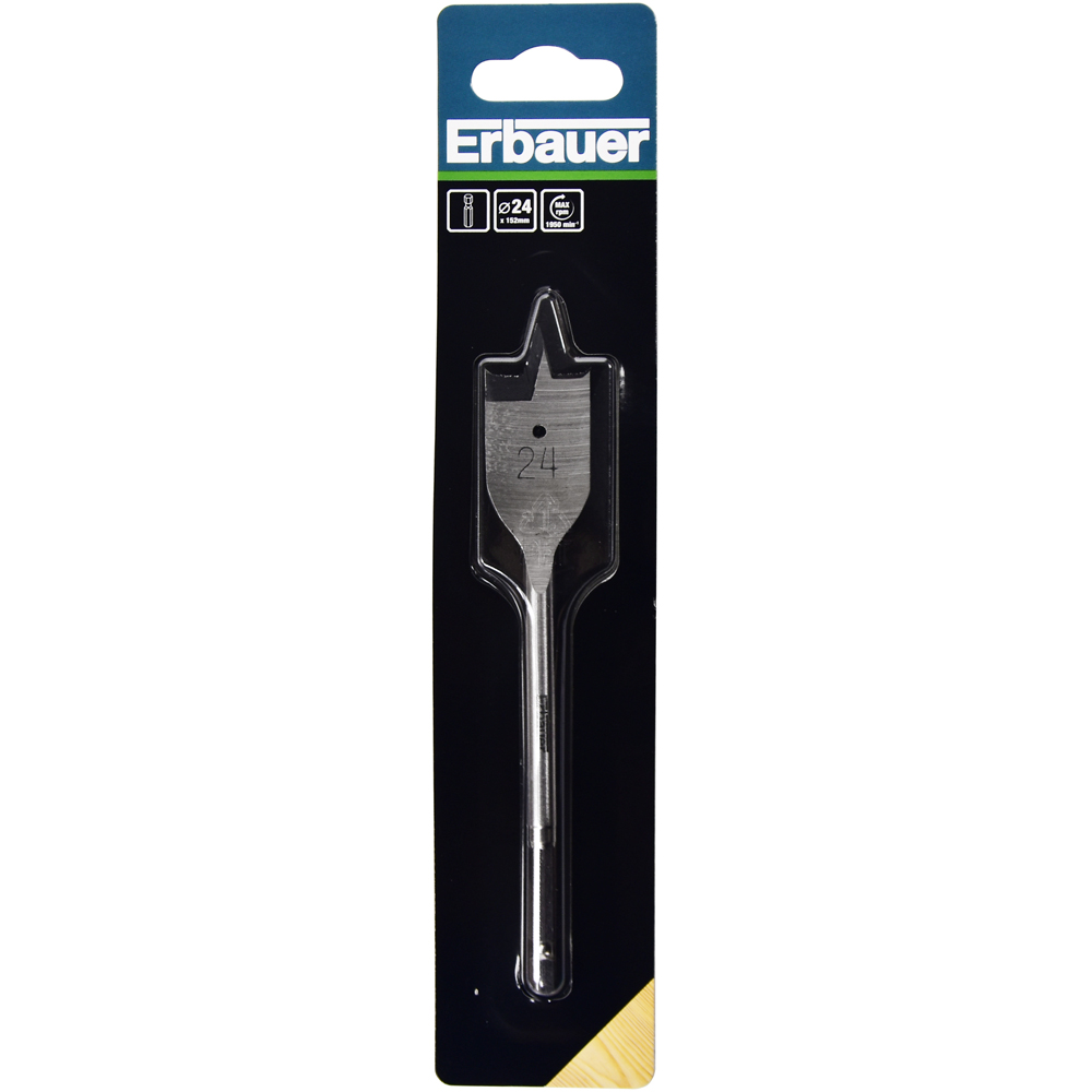 Burghiu plat lemn Erbauer, 24 x 152 mm
