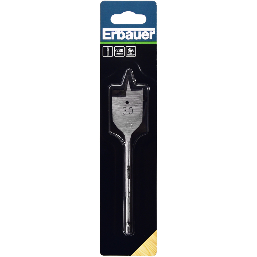 Burghiu plat lemn Erbauer, 30 x 152 mm