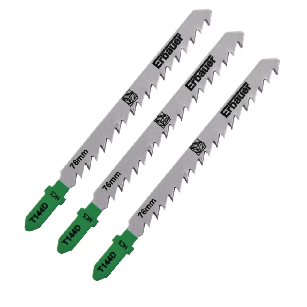 Lame fierastrau Erbauer T144D, pentru lemn, 5-50 mm, 3 buc