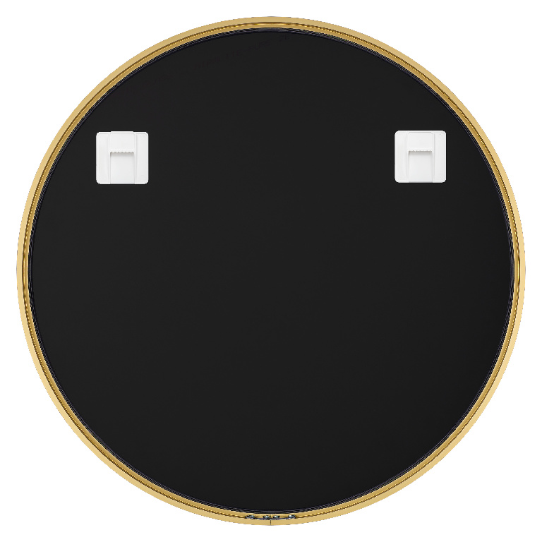 Oglinda rotunda pentru baie GOODHOME, 60 x 60 cm, sticla si aluminiu, auriu