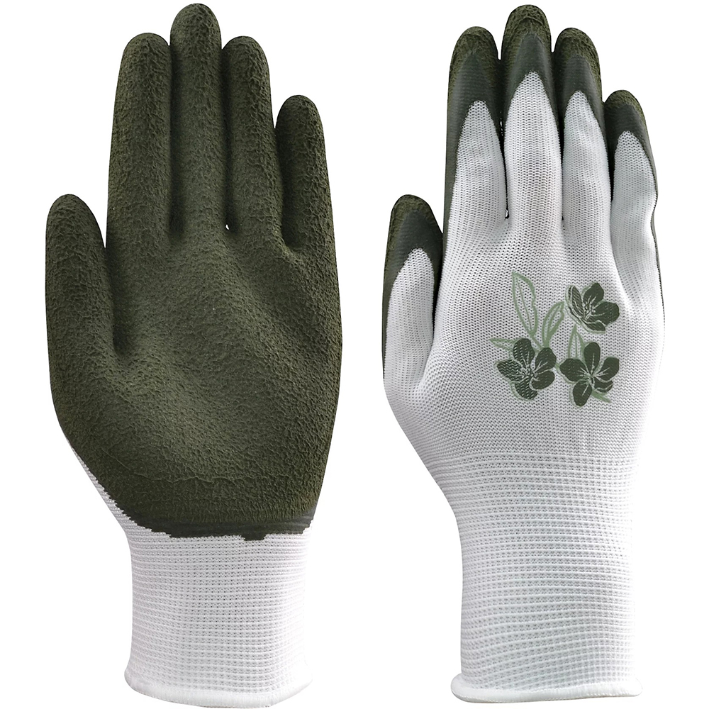 Manusi de protectie VERVE, latex, marimea S, verde/alb