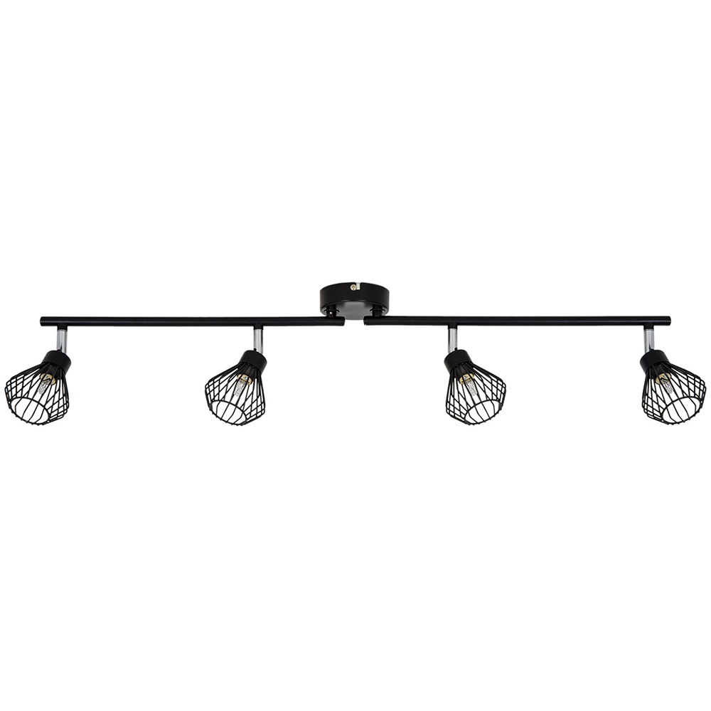 Spot LED Akiak GOODHOME, 4 becuri G9, negru