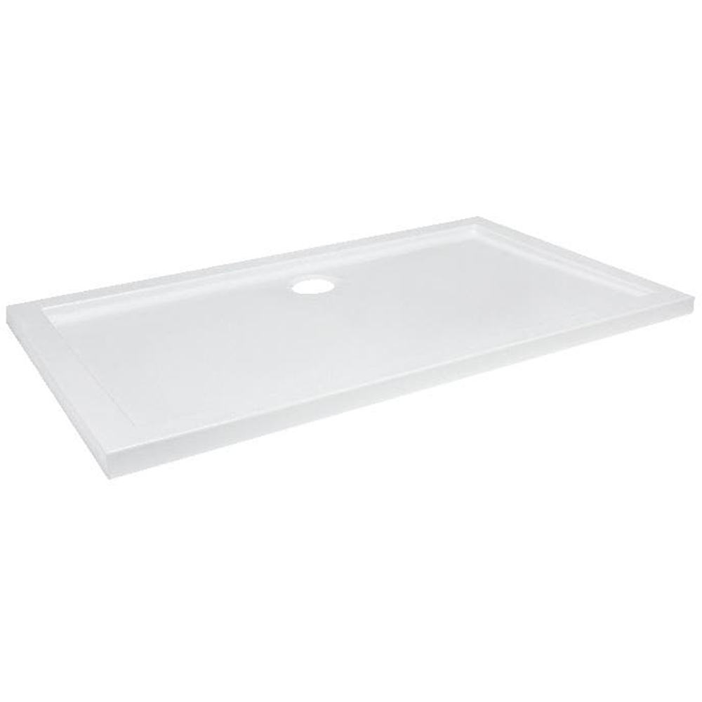 Cadita dus GOODHOME Vorma, dreptunghiulara, ABS si acril, 120 x 70 x 4 cm, alb