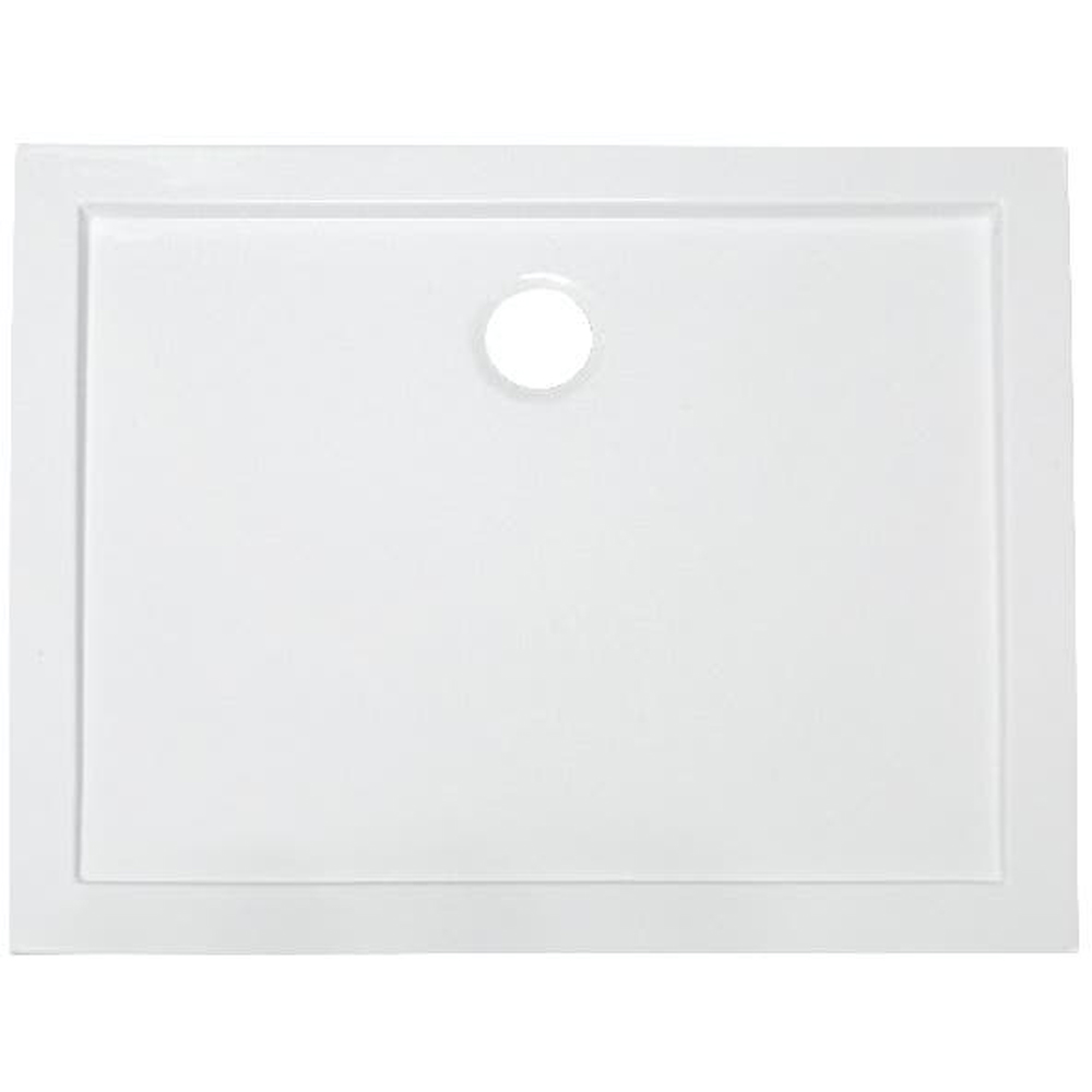 Cadita dus GOODHOME Vorma, dreptunghiulara, ABS si acril, 90 x 70 x 4 cm, alb