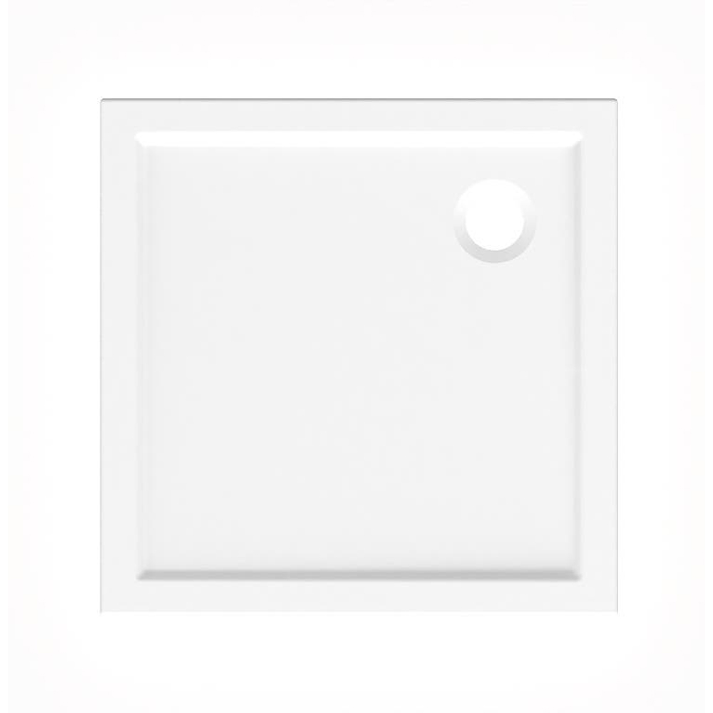 Cadita dus GOODHOME Vorma, patrata, ABS si acril, 80 x 80 x 4 cm, alb