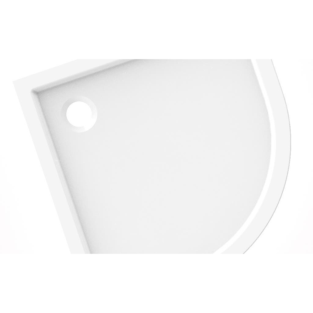Cadita dus GOODHOME Vorma, semirotunda, ABS si acril, 90 x 90 x 4 cm, alb