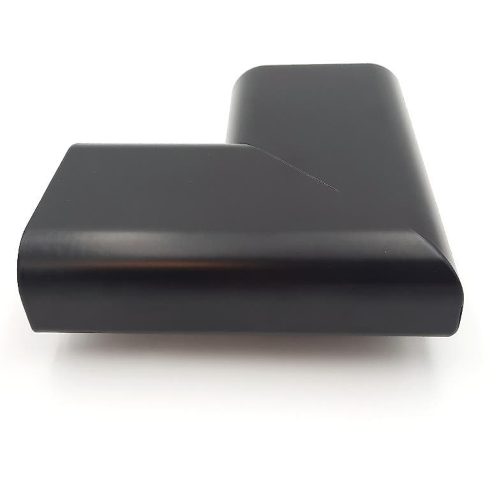 Conector colt fix la unghi de 90 Batumi, 8 x 8 cm, aluminiu, negru