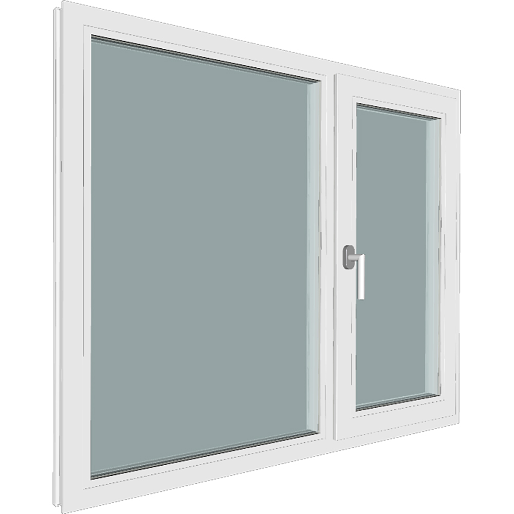Fereastra termopan FENSTERWELT, PVC, 5 camere, 136 x 116 cm, deschidere oscilobatanta stanga, alb