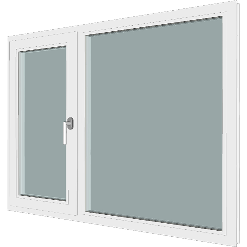 Fereastra termopan FENSTERWELT, PVC, 5 camere, 146 x 116 cm, deschidere oscilobatanta dreapta, alb