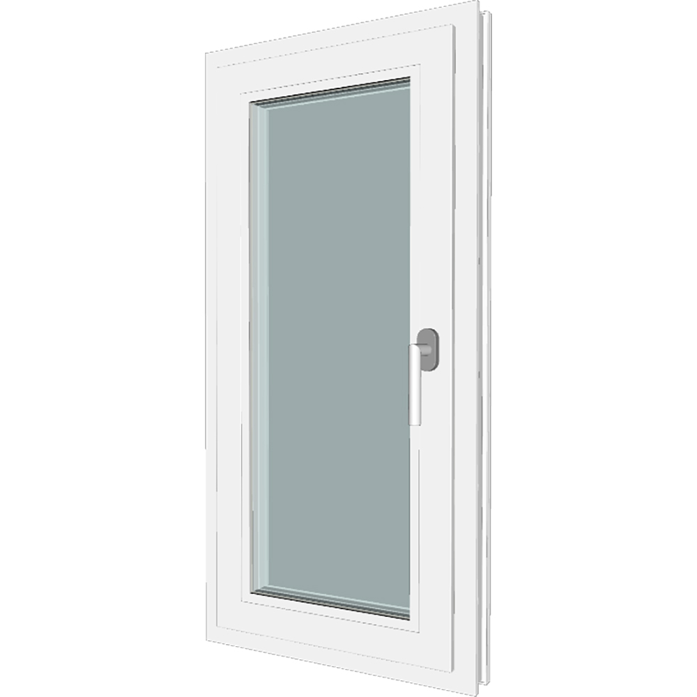 Fereastra termopan FENSTERWELT, PVC, 5 camere, 56 x 116 cm, deschidere oscilobatanta stanga, alb
