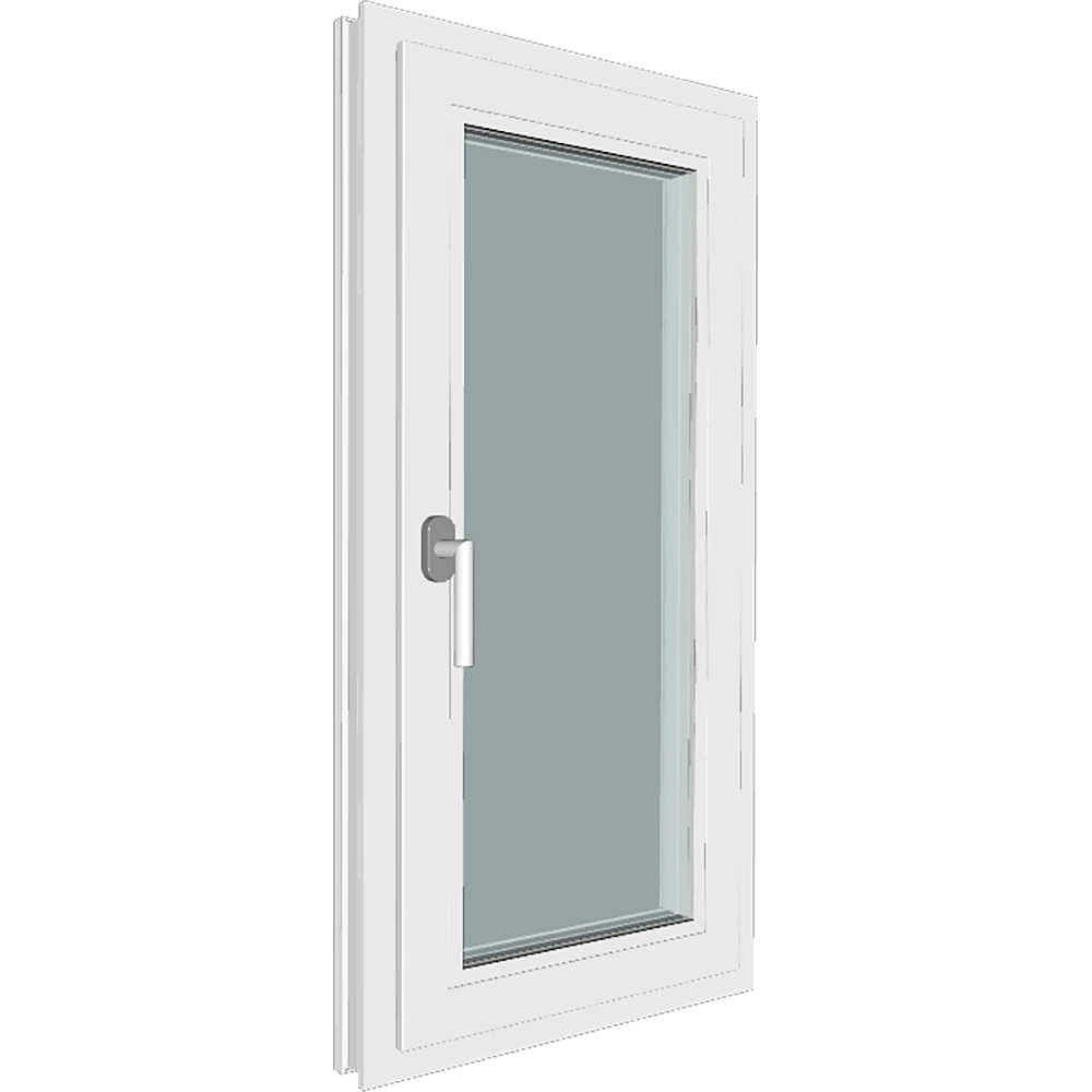 Fereastra termopan FENSTERWELT, PVC, 5 camere, 56 x 116 cm, deschidere oscilobatanta dreapta, alb