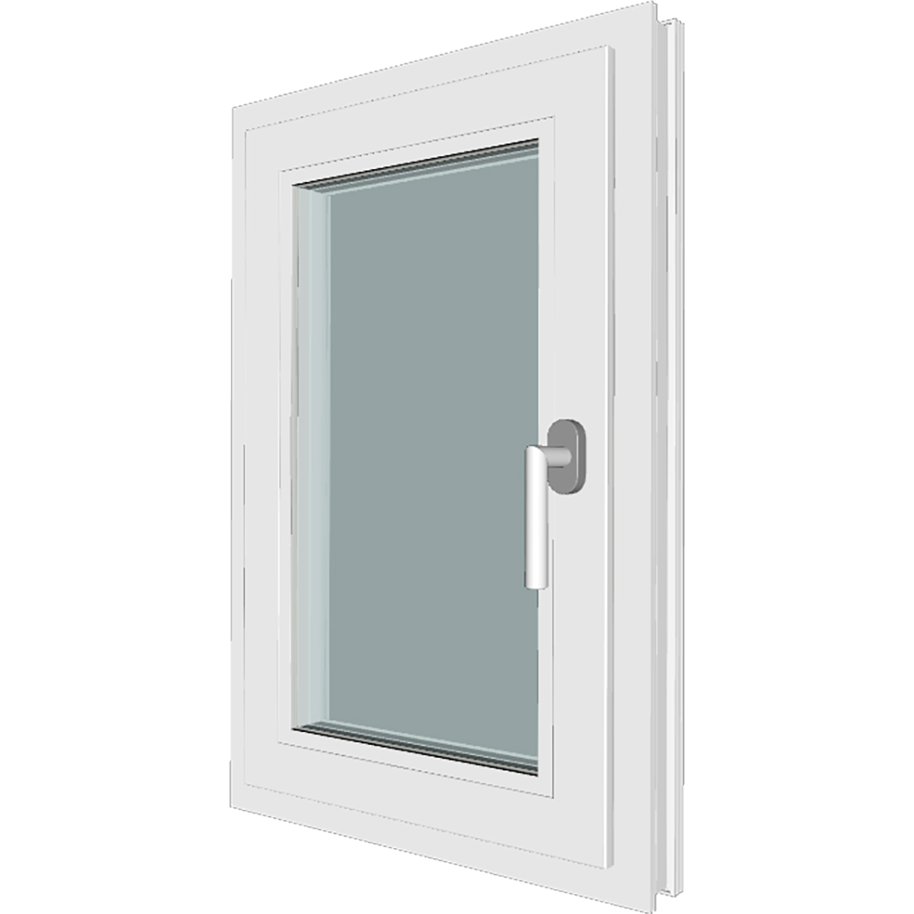 Fereastra termopan FENSTERWELT, PVC, 5 camere, 56 x 86 cm, deschidere oscilobatanta stanga, alb