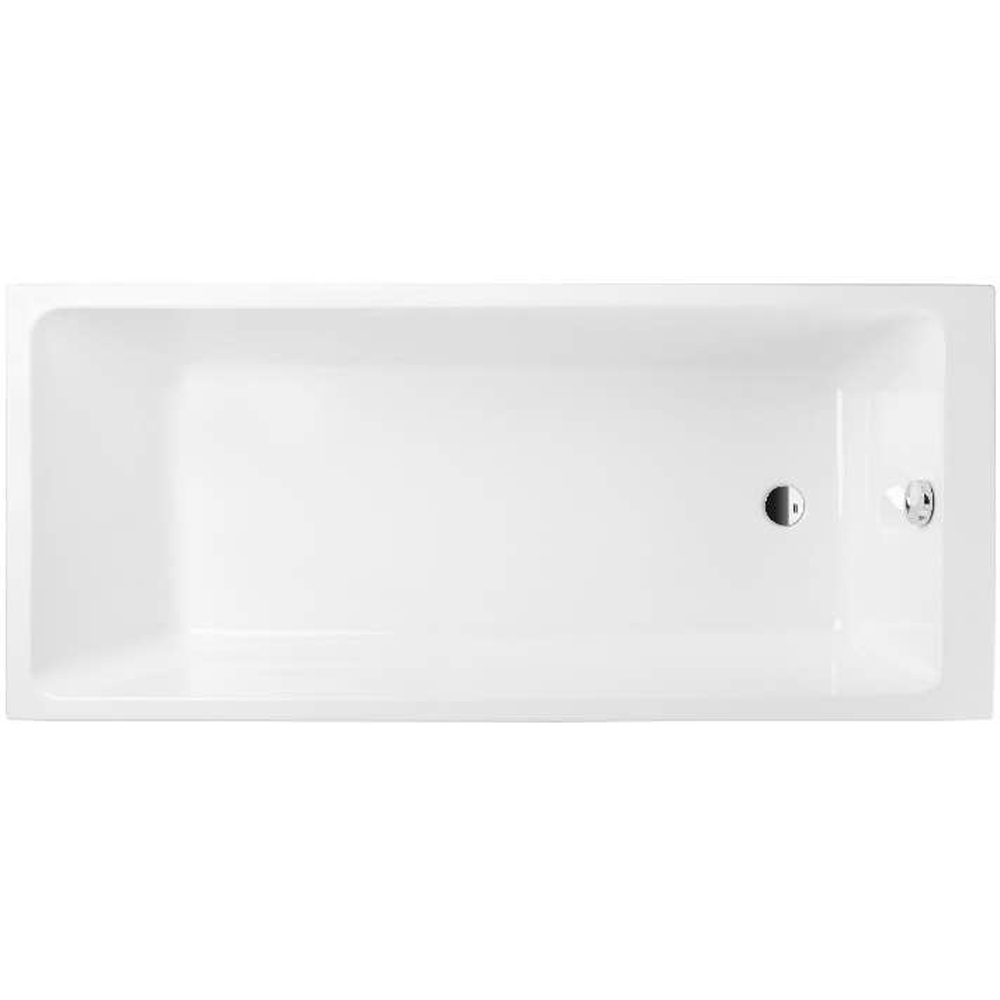 Cada baie GOODHOME Teesta, dreapta, acril, 160 x 70 x 39.5 cm, alb