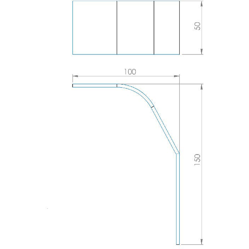 Masca cada GOODHOME Cavally, panou pe colt, acril, 150 x 100 x 50, alb