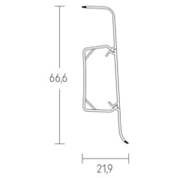 Coltar interior Vilo Esquero 601, PVC, 6.7 cm, 2 bucati, alb