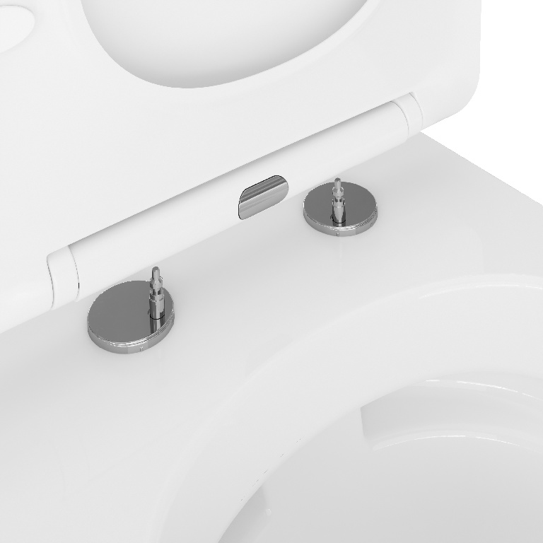 Vas WC suspendat GoodHome Levanna, ceramica, 36 x 50 x 35.5 cm, capac SoftClose, alb