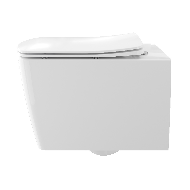 Vas WC suspendat GoodHome Levanna, ceramica, 36 x 50 x 35.5 cm, capac SoftClose, alb