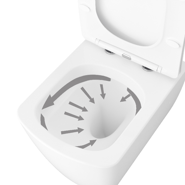 Vas WC suspendat GoodHome Levanna, ceramica, 36 x 50 x 35.5 cm, capac SoftClose, alb