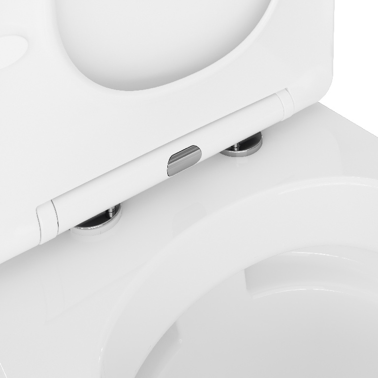 Set vas WC GOODHOME Levanna, ceramica, rimless, rezervor 3/6L, capac SoftClose, alb
