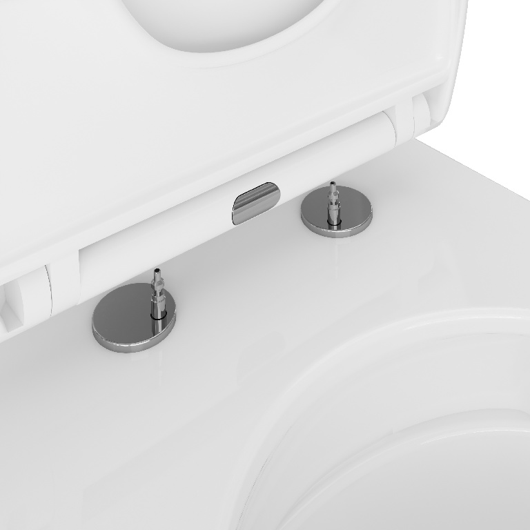 Set vas WC GOODHOME Kentia, ceramica, rezervor 8L, capac SoftClose, alb