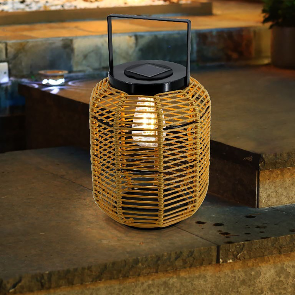 Felinar solar LED Umatilla, 0.06 W, 1 lumen, IP44, 3000K, maro/negru