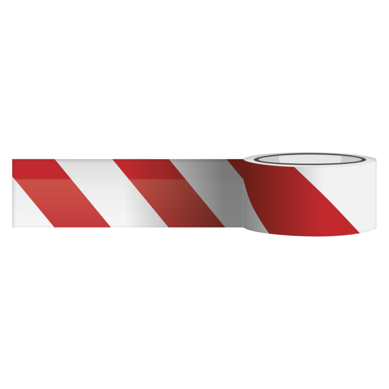 Banda de marcare / semnalizare, alb/rosu, 250 m x 75 mm  EMOS