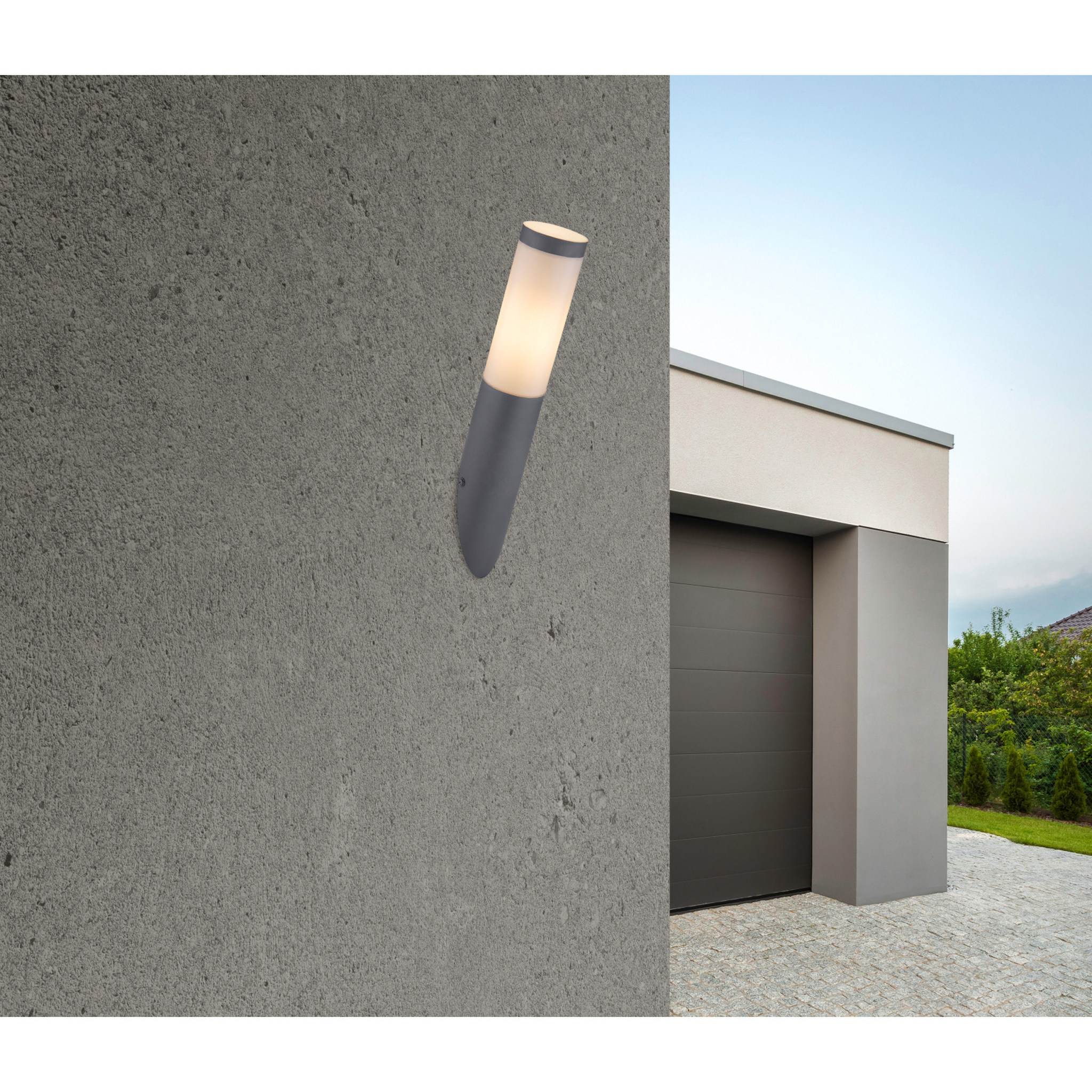 Lampa exterior GLOBO Boston, E27, IP44, 23W, otel, gri