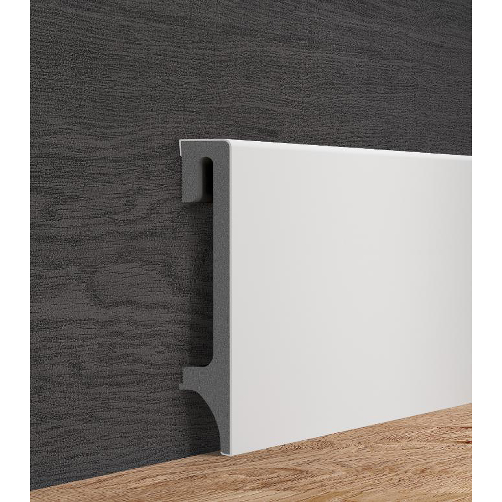 Plinta parchet VOX Espumo 100 ESP401, PVC, 240 x 10 x 1.6 cm, alb