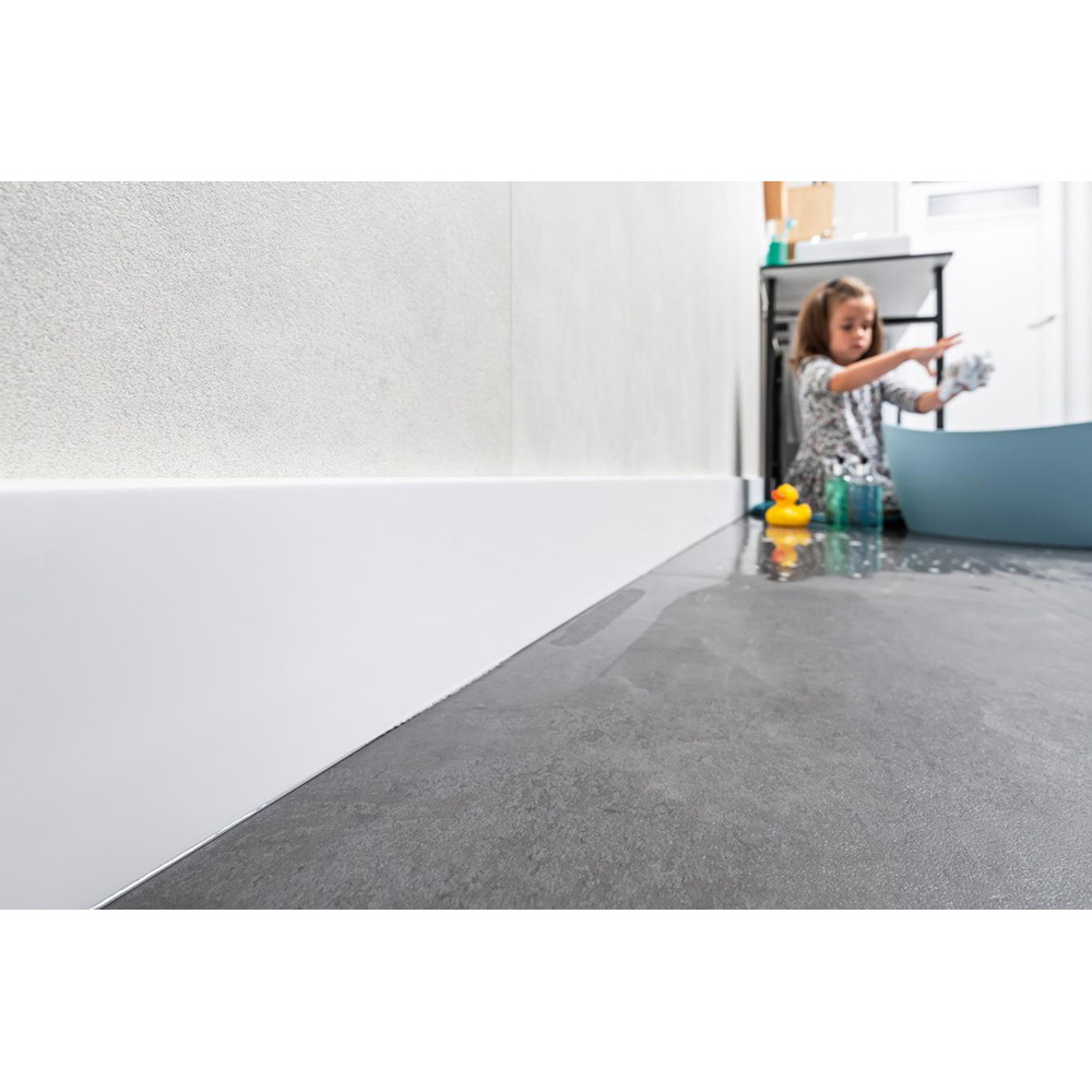 Plinta parchet VOX Espumo 100 ESP401, PVC, 240 x 10 x 1.6 cm, alb