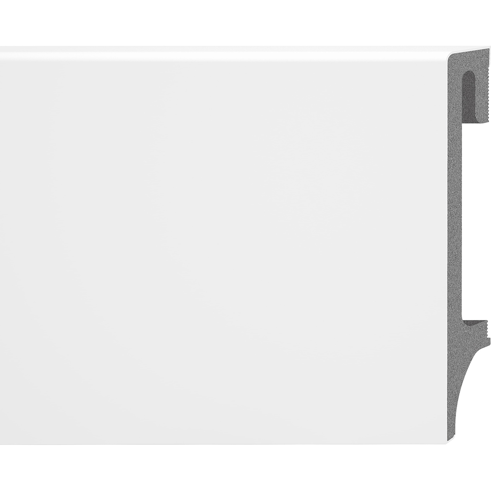 Plinta parchet VOX Espumo 100 ESP401, PVC, 240 x 10 x 1.6 cm, alb