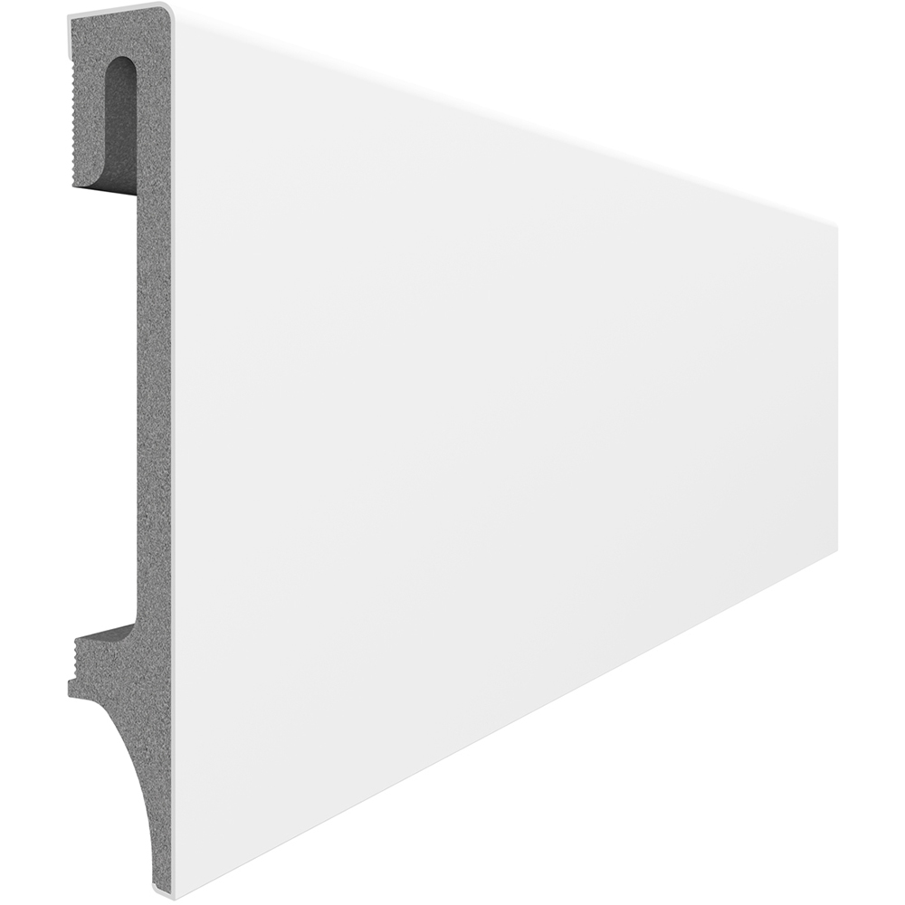 Plinta parchet VOX Espumo 100 ESP401, PVC, 240 x 10 x 1.6 cm, alb