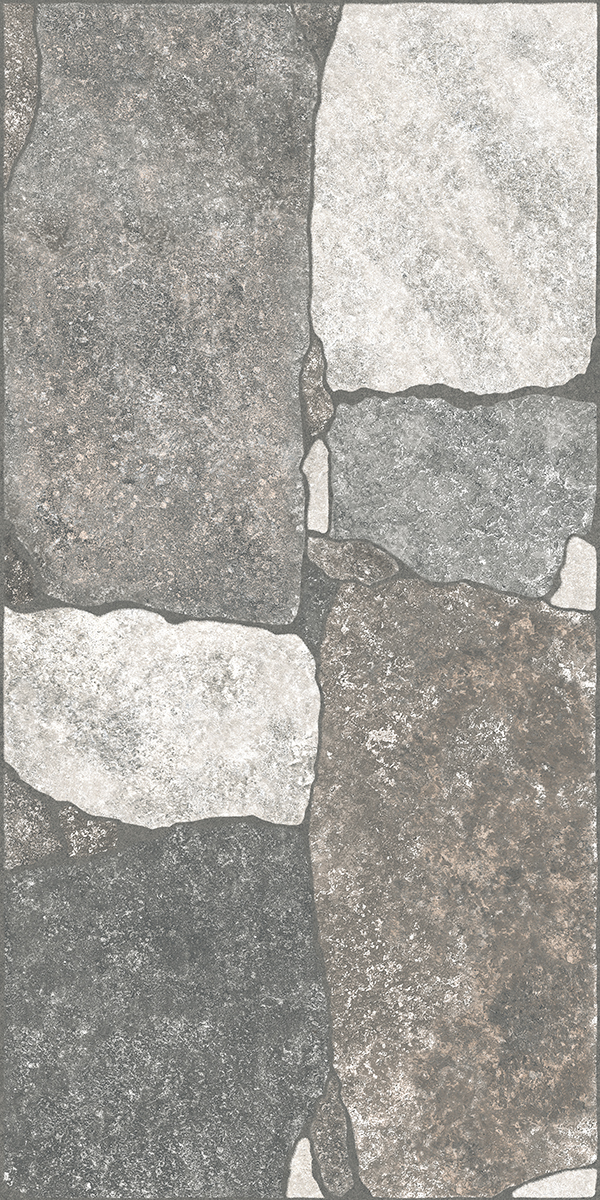 Gresie interior Kai Roccia, gri, portelanata, 60 x 30 cm, suprafata 1,62 mp