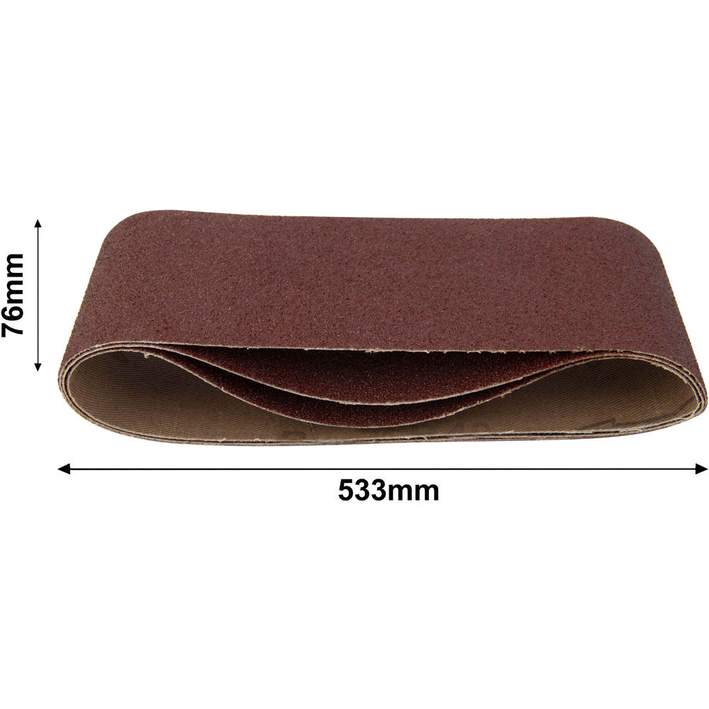 Set banda slefuit MAC ALLISTER, 76x533 mm, P40, 3 bucati