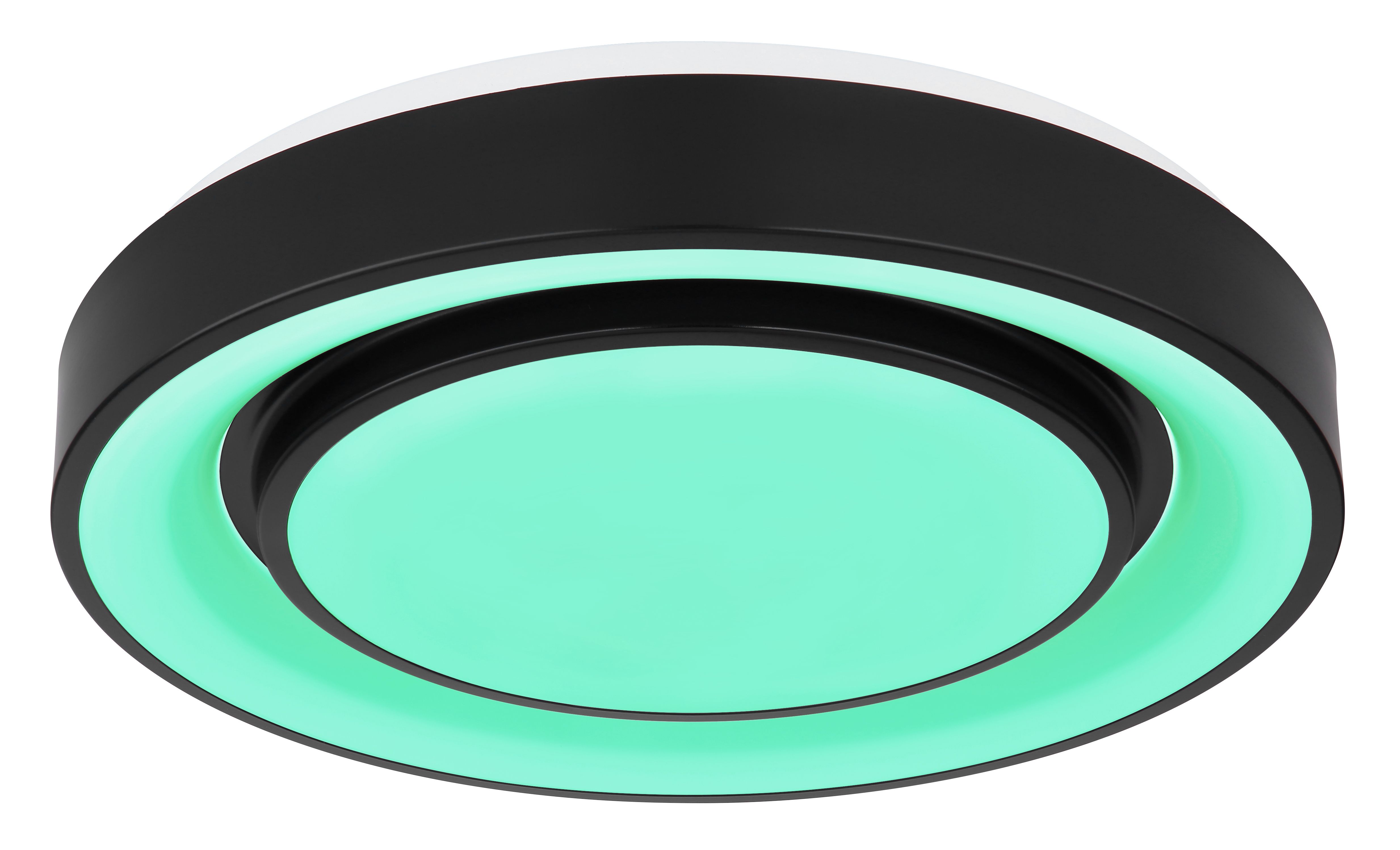 Plafoniera LED RGB GLOBO Sully 41368-24, 24W, 70-800lm, intensitate reglabila, telecomanda, negru