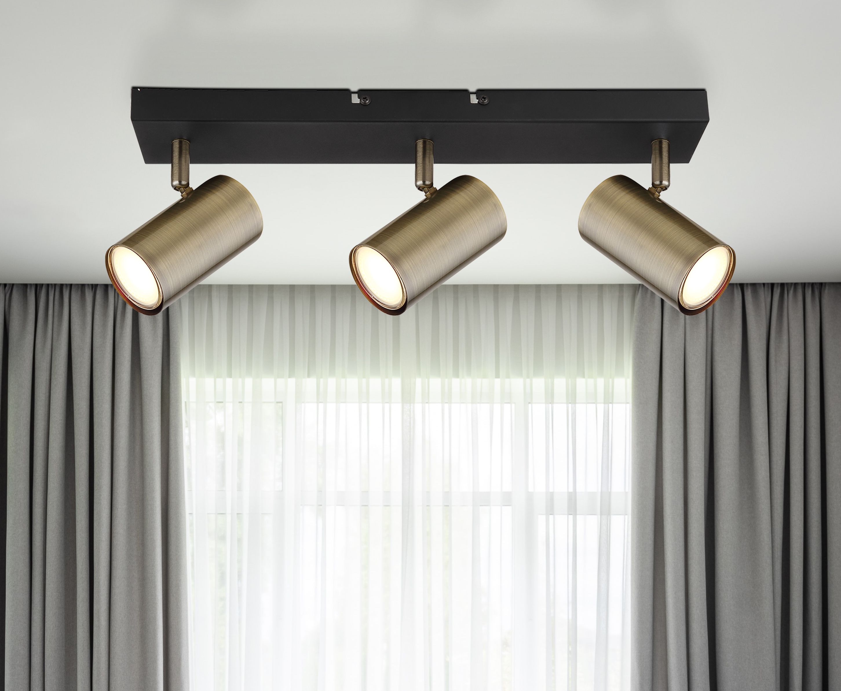 Spot negru mat, 410X60 mm, 35W Globo