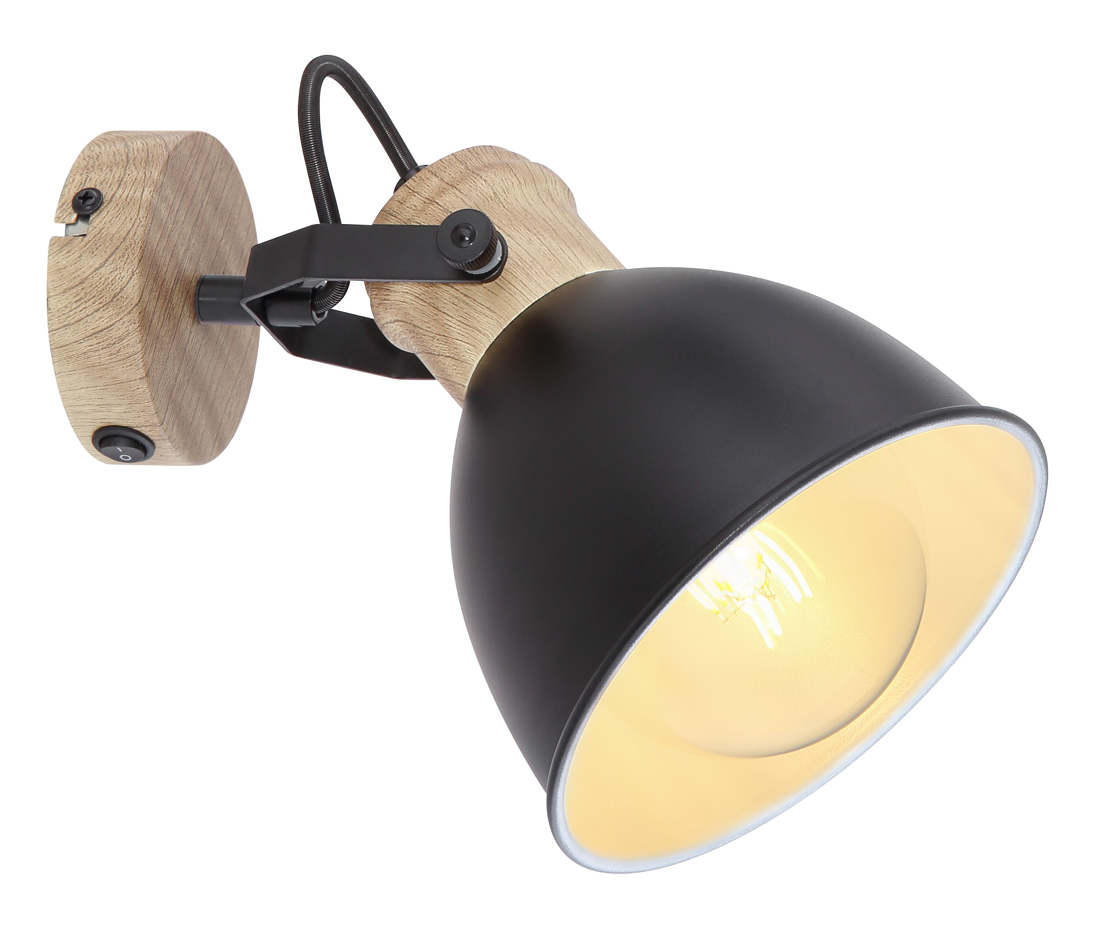 Spot negru, metal, 150X185 mm, 40W  Globo