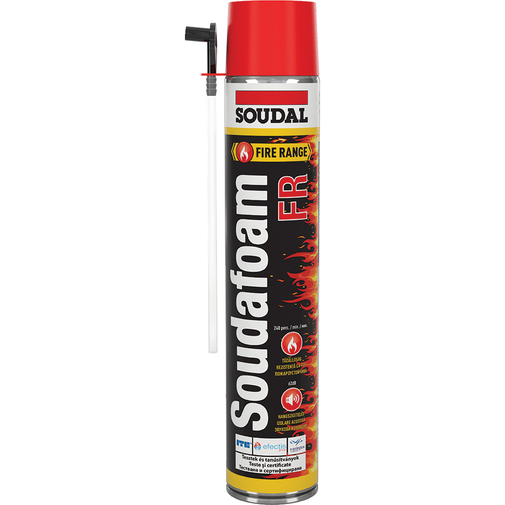 Spuma poliuretanica SOUDAL, aplicare manuala, rosu, 750 ml