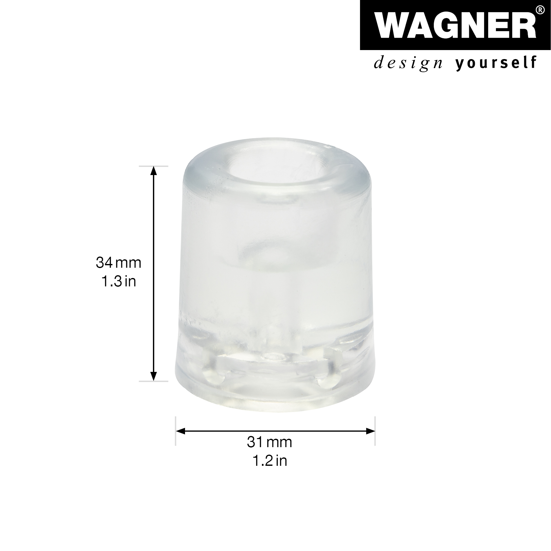 Opritor usa transparent, 31 x 31 x 34 mm, 1 bucata  Wagner