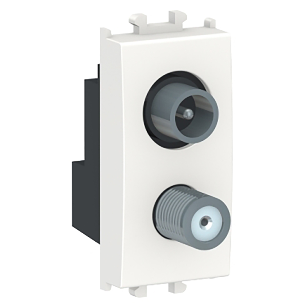 Priza TV finala SCHNEIDER ELECTRIC Easy Styl LMR6138001, SAT-F, alb