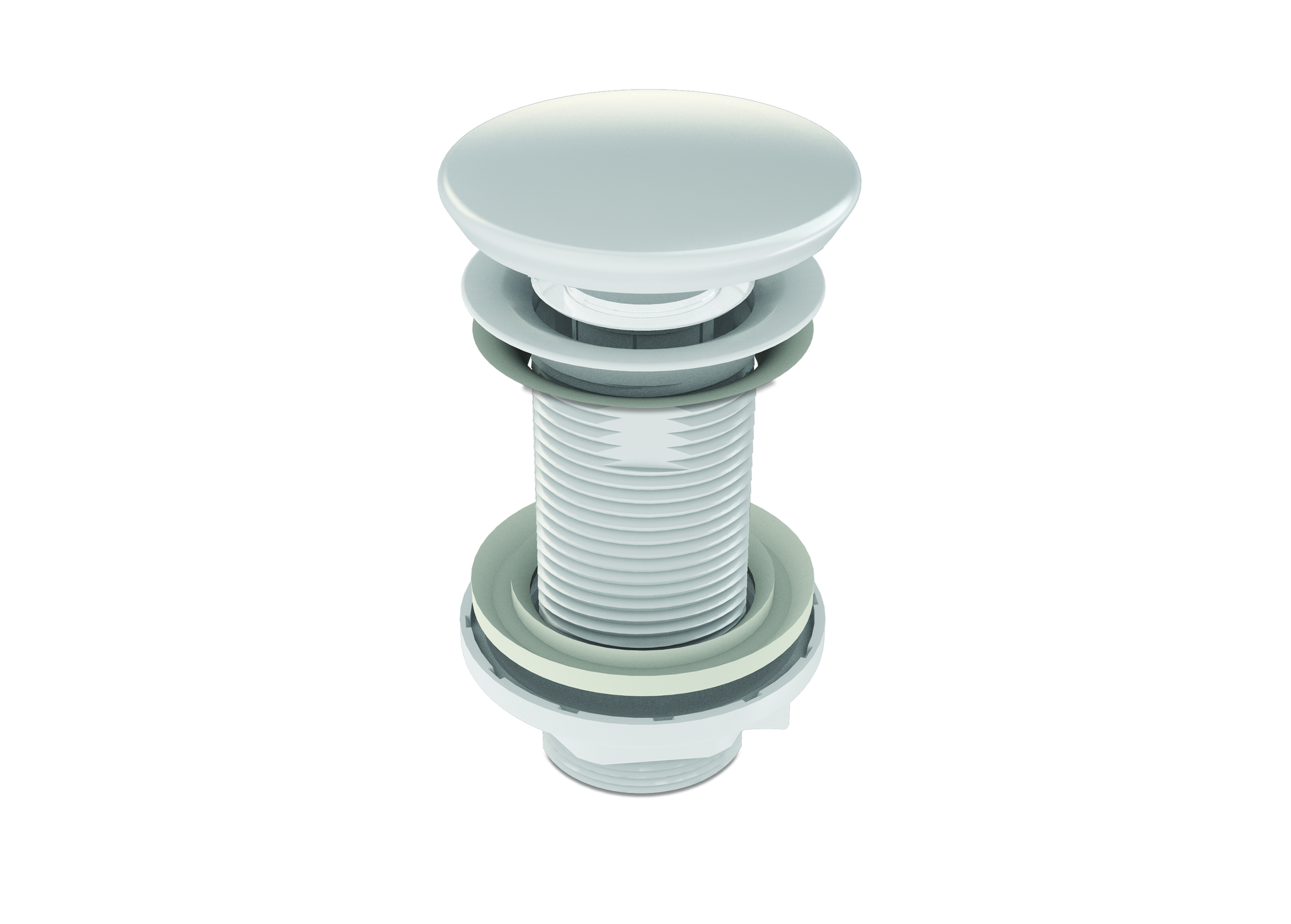 Ventil WIRQUIN quick-clack fara preaplin, dop ceramic, L 100 mm, alb