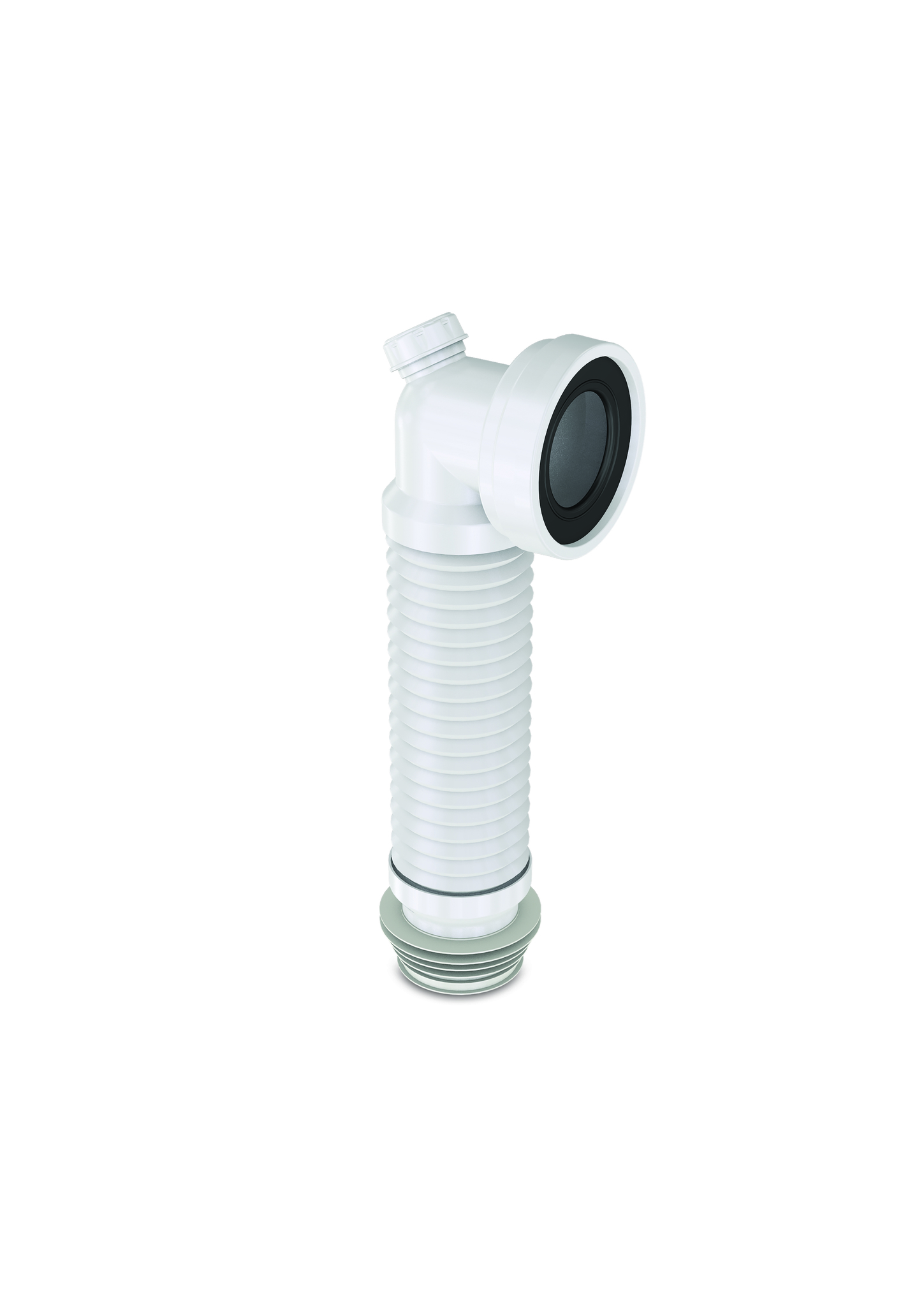 Racord WC rigid-extensibil cu mason Wirquin Essentials 70950177, polipropilena, D 100/40 mm, 46 cm, alb