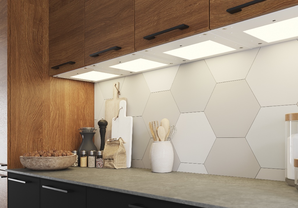 Lampa LED corp bucatarie GOODHOME Carraway, 7W, 720lm, 40 cm, senzor miscare, alb