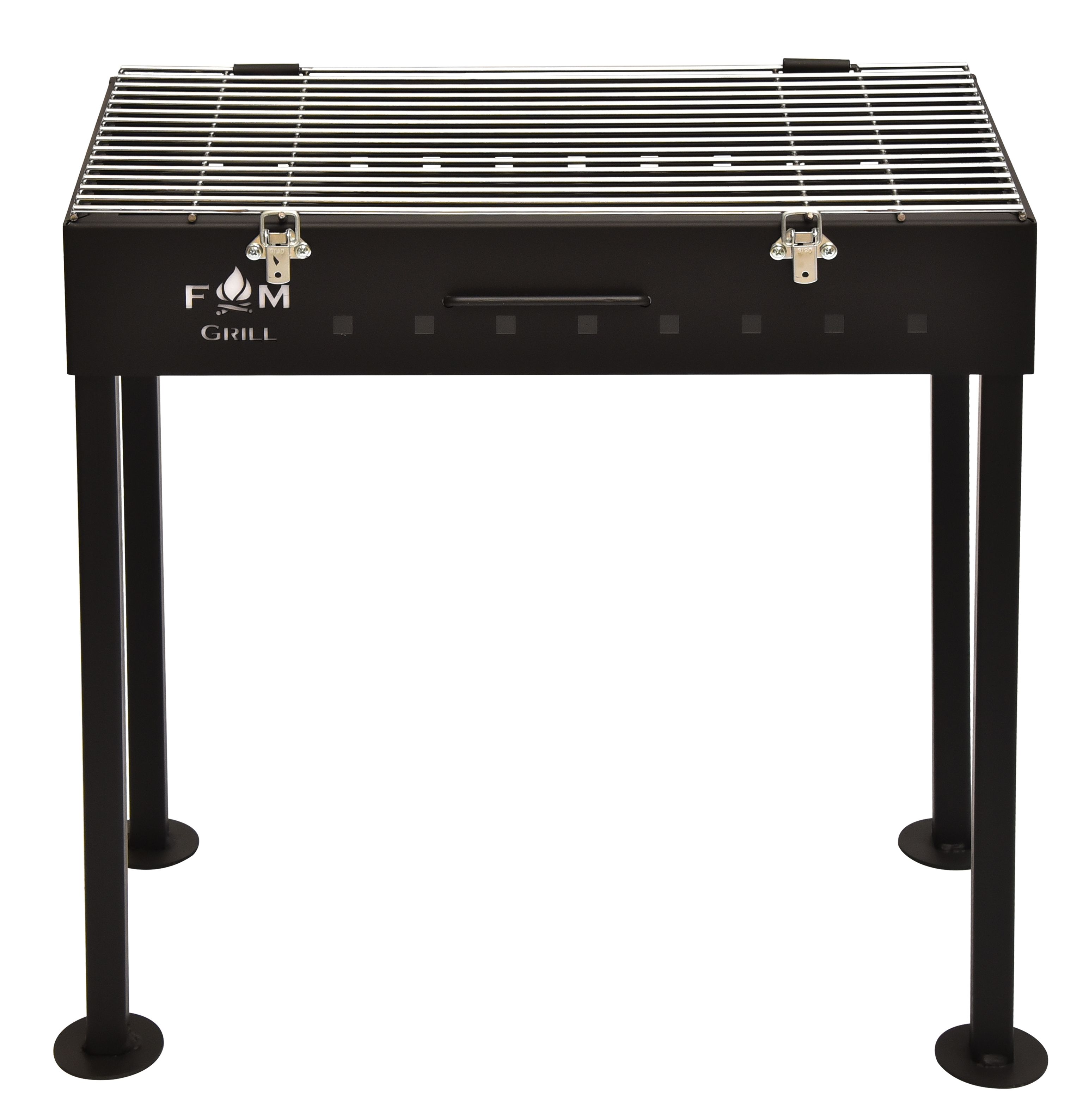 Gratar portabil FM Grill, din otel, 58 x 30 cm