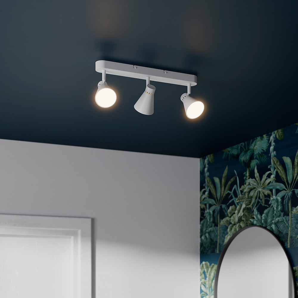 Spot LED Edson GOODHOME, 3 becuri GU10, 15W, 500 lm, alb