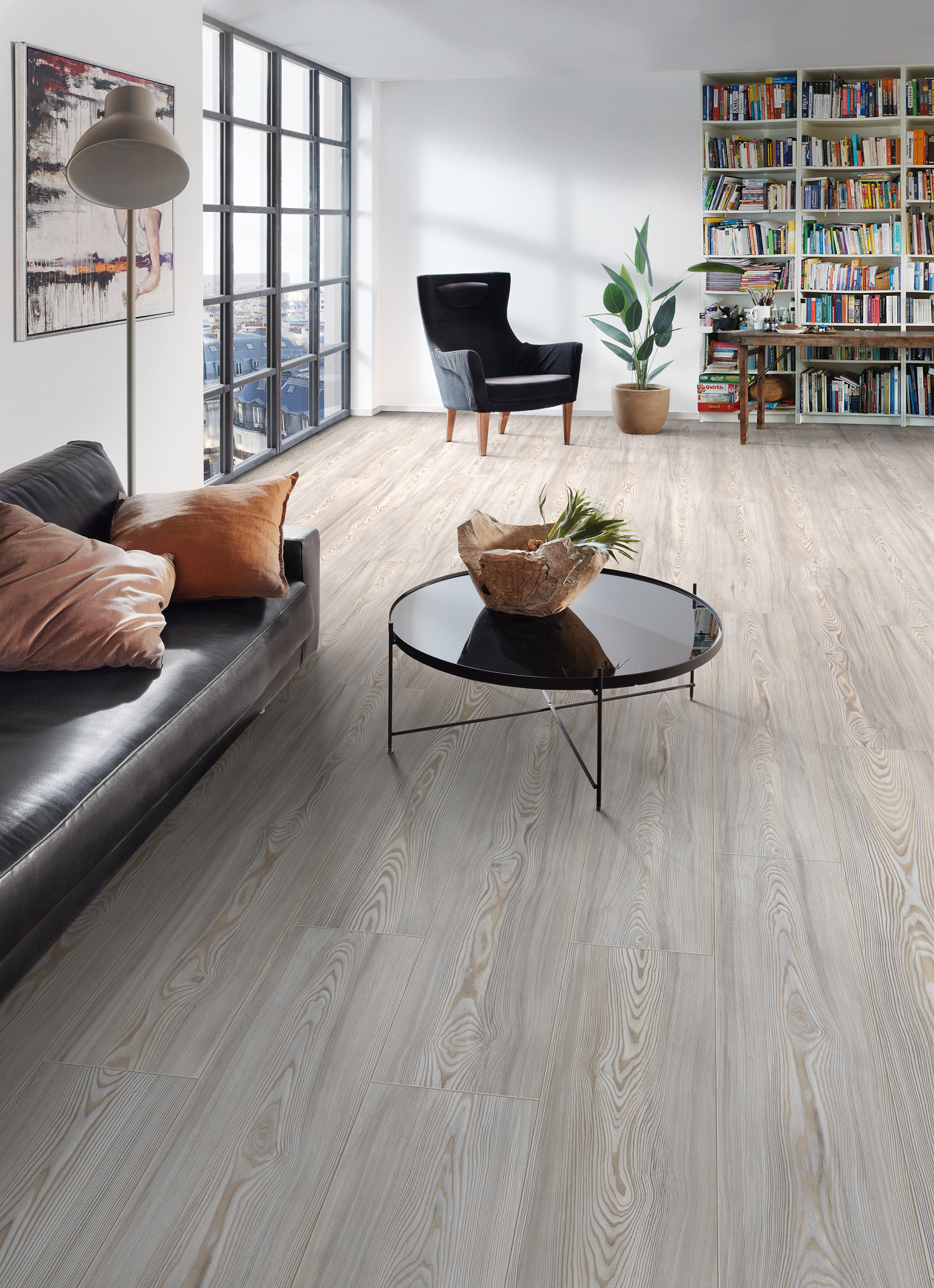 Parchet laminat Krono Original, 10 mm, alb, HDF, clasa trafic AC4, 1.727 mp/cutie