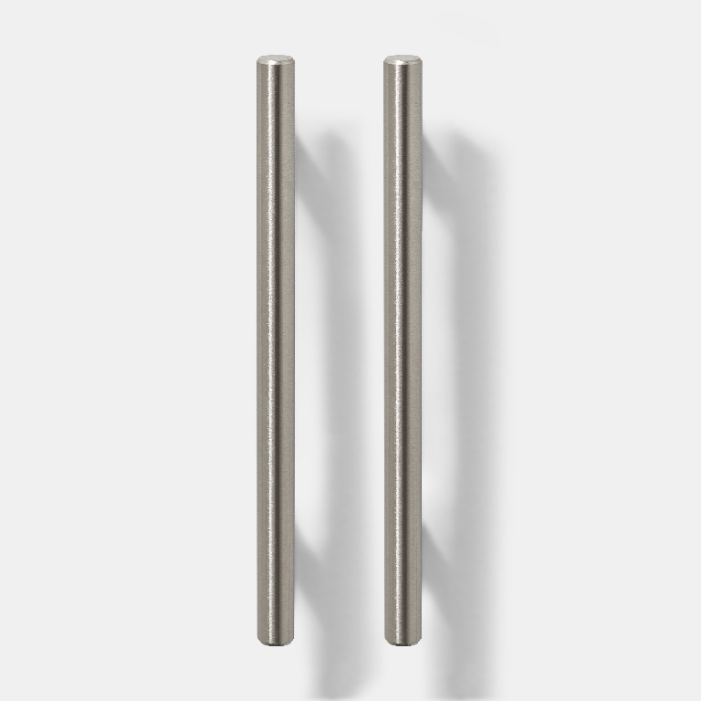 Set 2 manere tip bara pentru bucatarie GOODHOME Annatto,18.8 cm, otel, argintiu